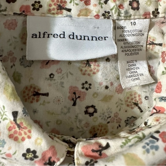 Alfred Dunner women's size 10 button down floral shirt, 3/4 sleeve - Picture 3 of 5